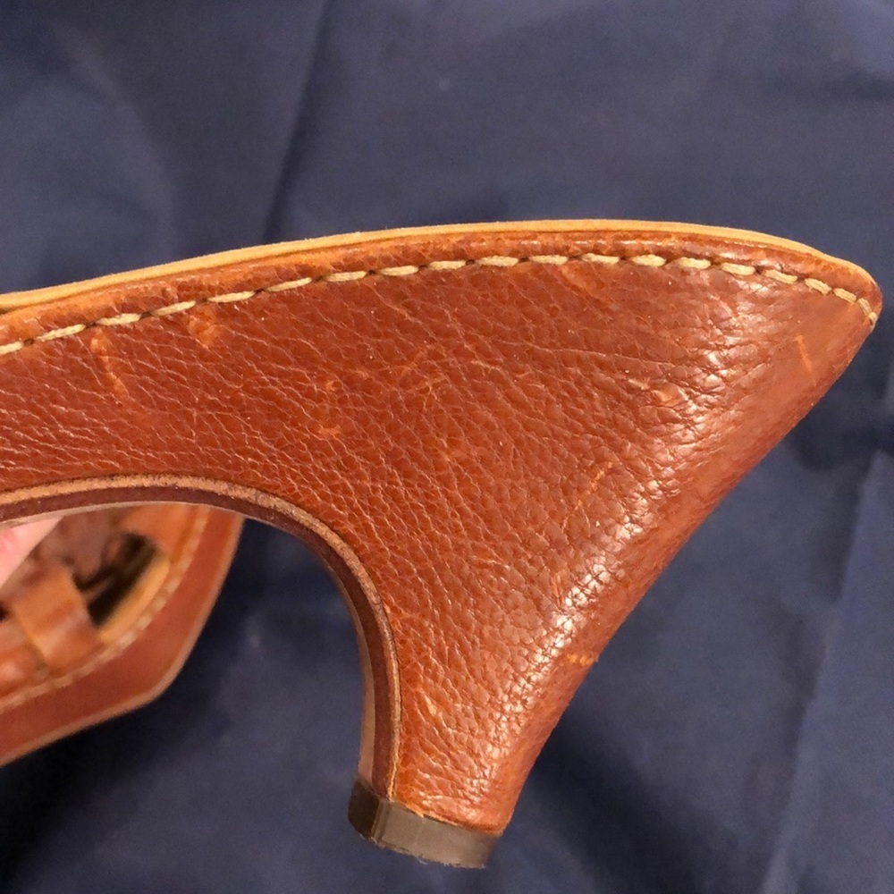 BOLO LEATHER HEELED SANDALS EUC sz 8/39 - Picture 6 of 8